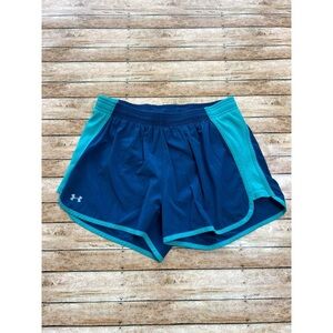 Aqua Turquoise Teal Running Gym Workout Athletic Shorts